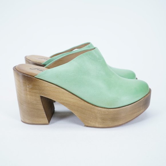Free People Shoes - NWOB FREE PEOPLE Womens Size 7 Suki Seaform Green Platform Wedges